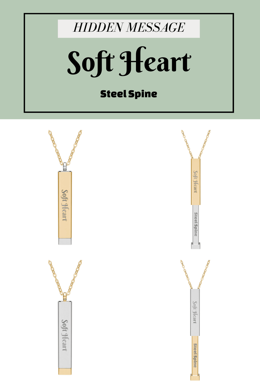Hidden Message Necklace, Sliding Bar Necklace - You're My Kind of Weird