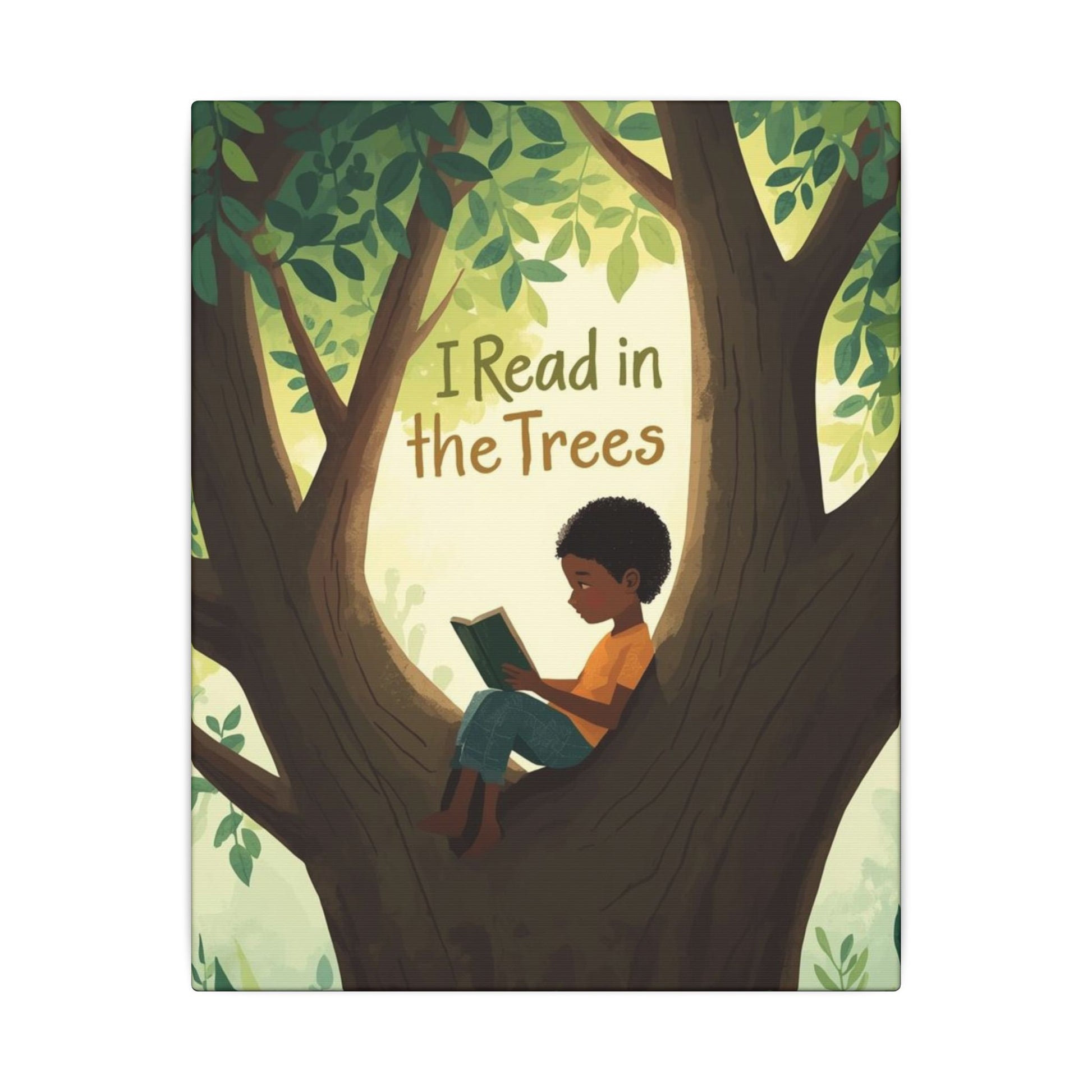 I read in the Trees Canvas Art | Reading Decor for Book Lovers, Wall Art for Kids, Unique Gift for Readers, Educational Wall Decor, Literary Gift - You're My Kind of Weird