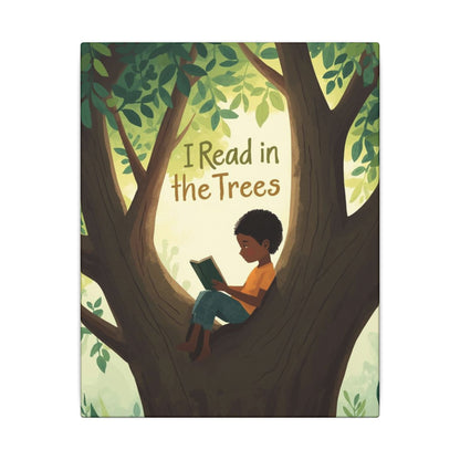 I read in the Trees Canvas Art | Reading Decor for Book Lovers, Wall Art for Kids, Unique Gift for Readers, Educational Wall Decor, Literary Gift - You're My Kind of Weird
