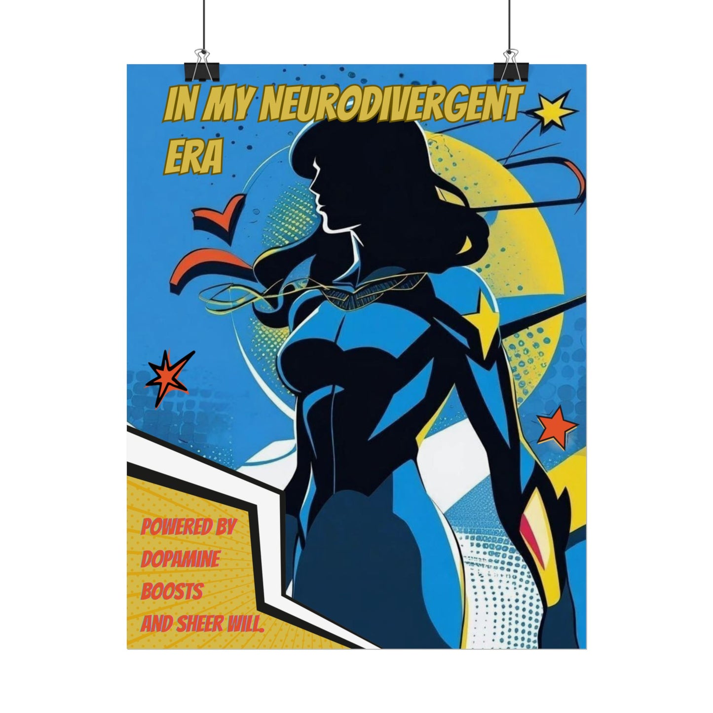 In My Neurodivergent Era Poster – ADHD Superhero Retro Comic Art Print - You're My Kind of Weird