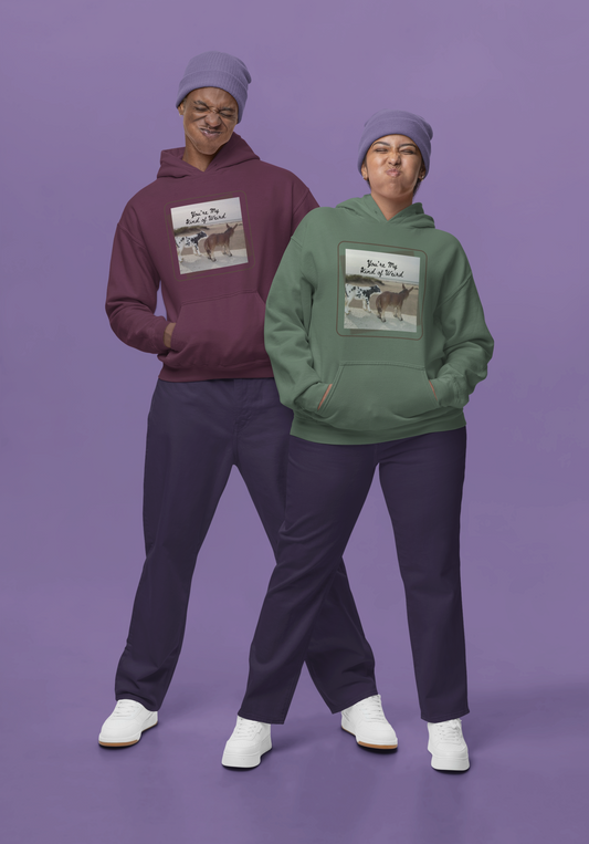 Cozy Fleece Hoodie with Three-Panel Design, Animal Lover Gift, Casual Wear, Graphic Sweatshirt, Winter Apparel