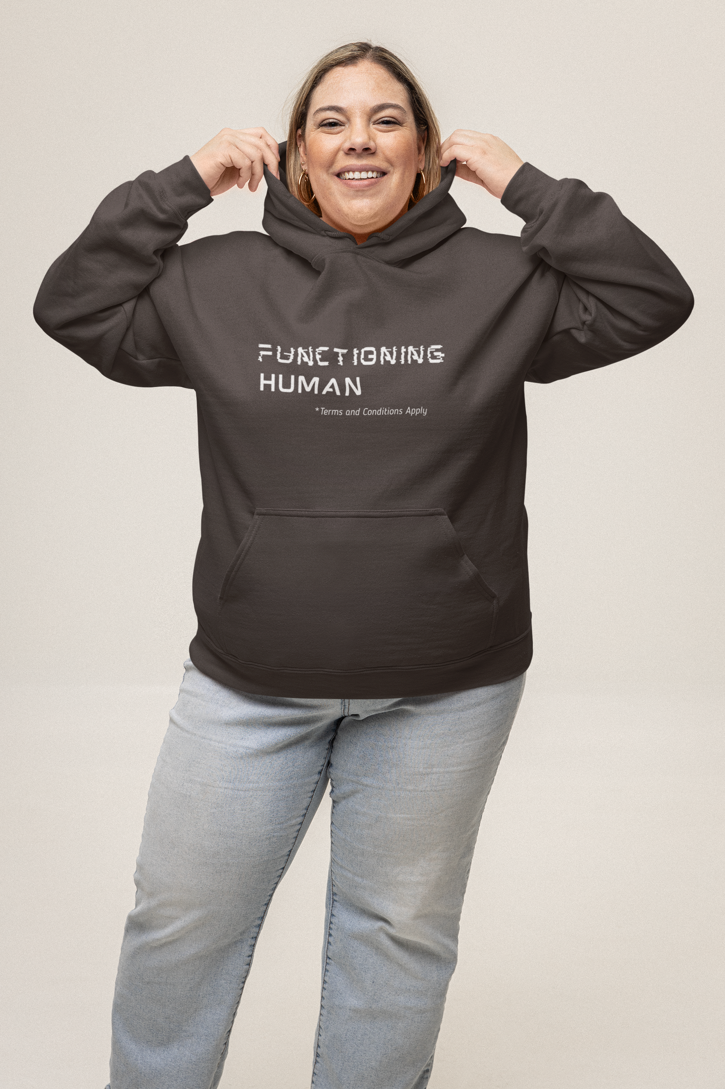 Functioning Human Hoodie – Funny Unisex Heavy Blend™ Sweatshirt, Cozy Cotton-Poly Blend, Casual Gift