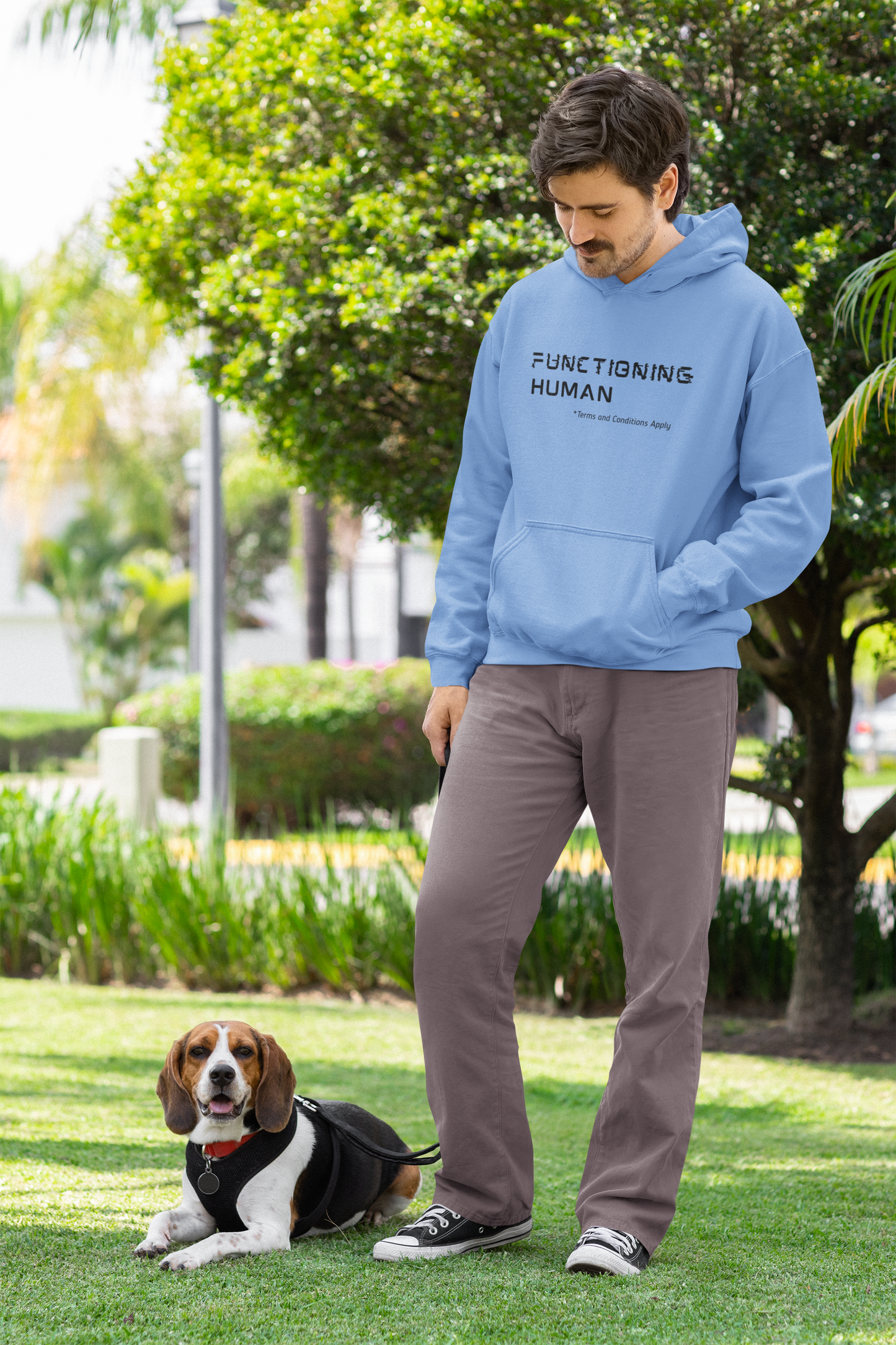 Functioning Human Hoodie – Funny Unisex Heavy Blend™ Sweatshirt, Cozy Cotton-Poly Blend, Casual Gift