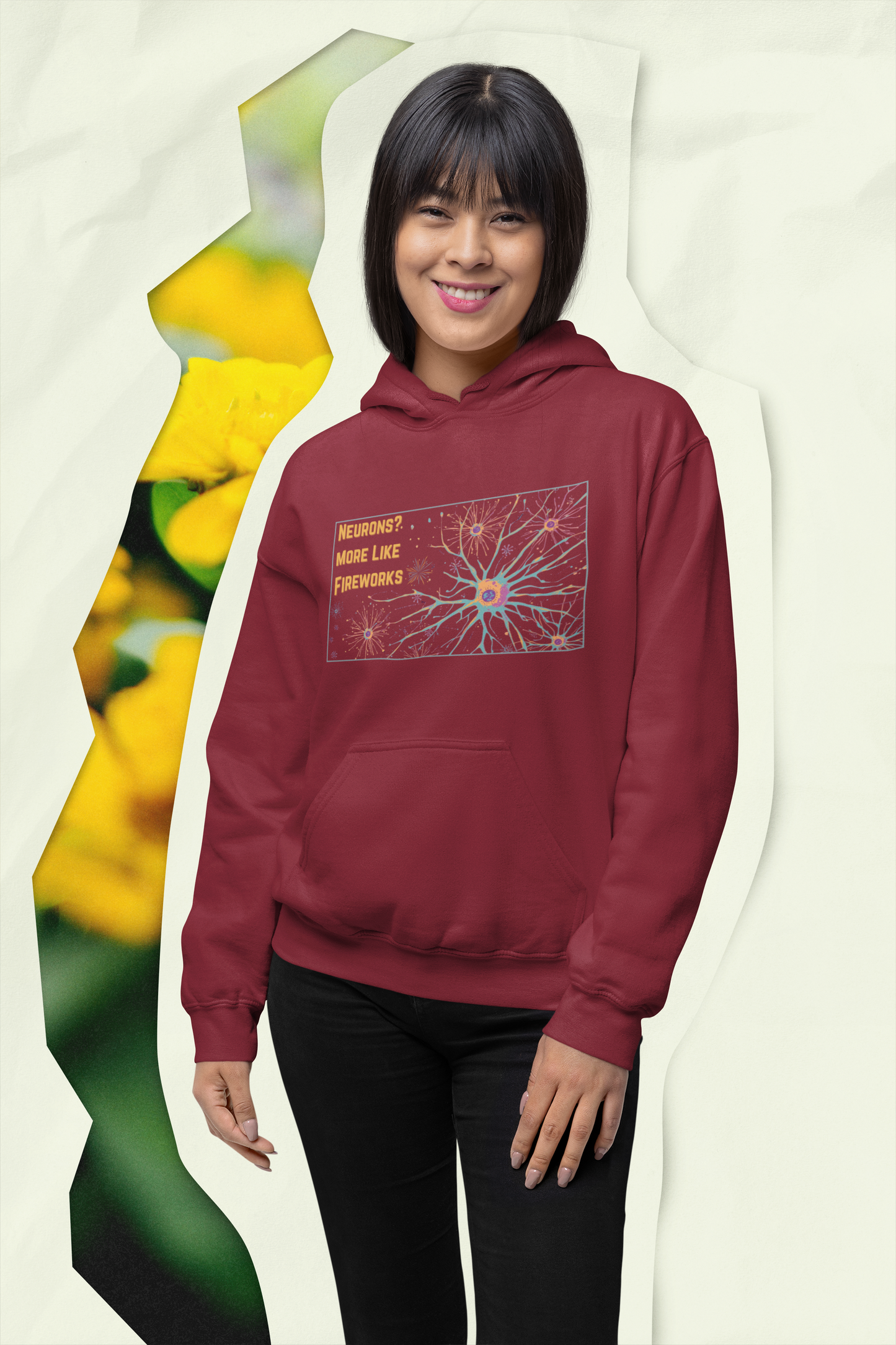 Neurons? More Like Fireworks Hoodie – Unisex Heavy Blend Funny Science Sweatshirt, Neurodivergent Pride Gift, Casual Everyday Wear, Cozy Pullover, Unique Birthday Gift
