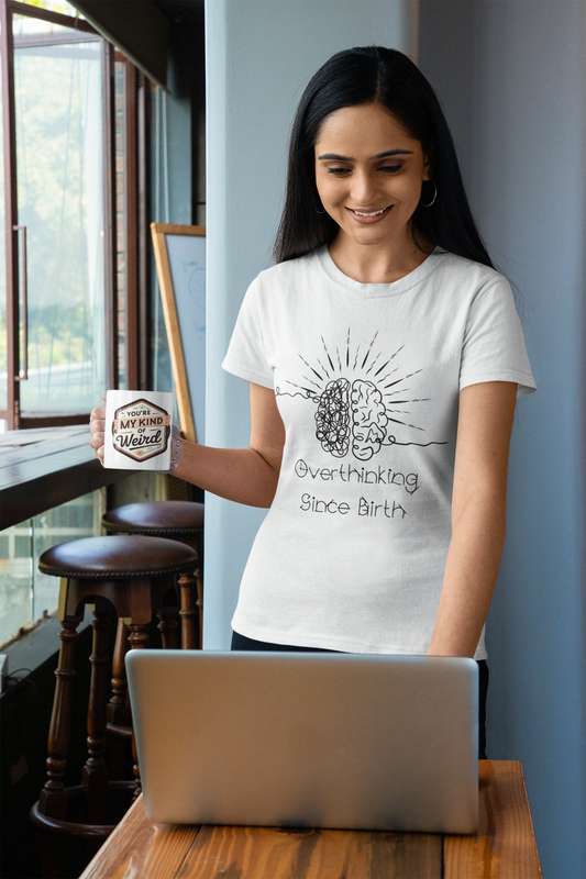 Overthinking Since Birth Tee - Women's Cotton T-Shirt, Gift for Overthinkers, Mental Health Awareness Shirt, Casual Everyday Wear, [...]