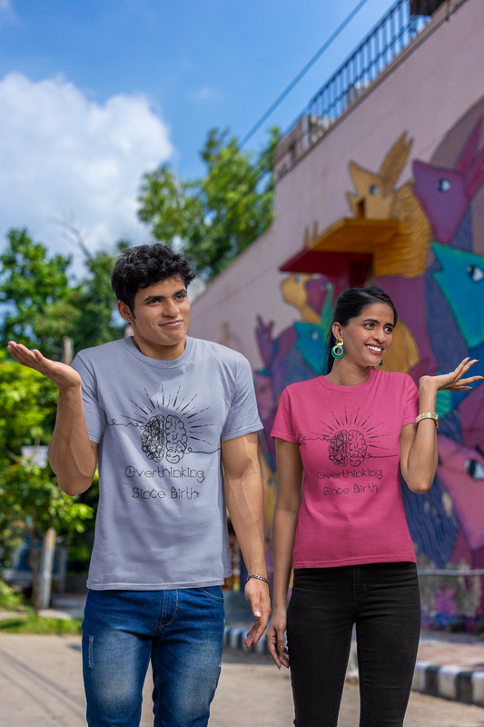 Creative Thinking Unisex T-Shirt, Fun Gift for Overthinkers, Comfortable Casual Wear, Brain Art Tee, Gift for Birthdays or Holidays