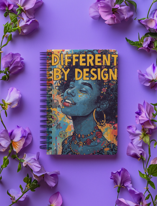 Artistic Spiral Notebook - Different by Design, Colorful Journal, Inspirational Note Book, Gift for Artists, Unique Stationery