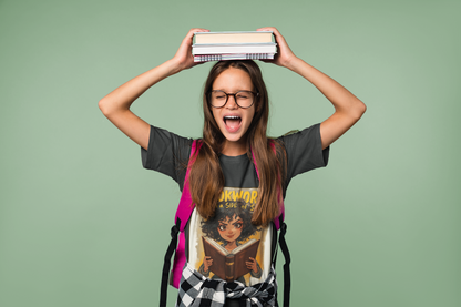 Kids Bookworm Sass Tee, Fun T-Shirt for Young Readers, Gift for Book Lovers, Back to School Apparel, Cute Kid's Graphic Tee