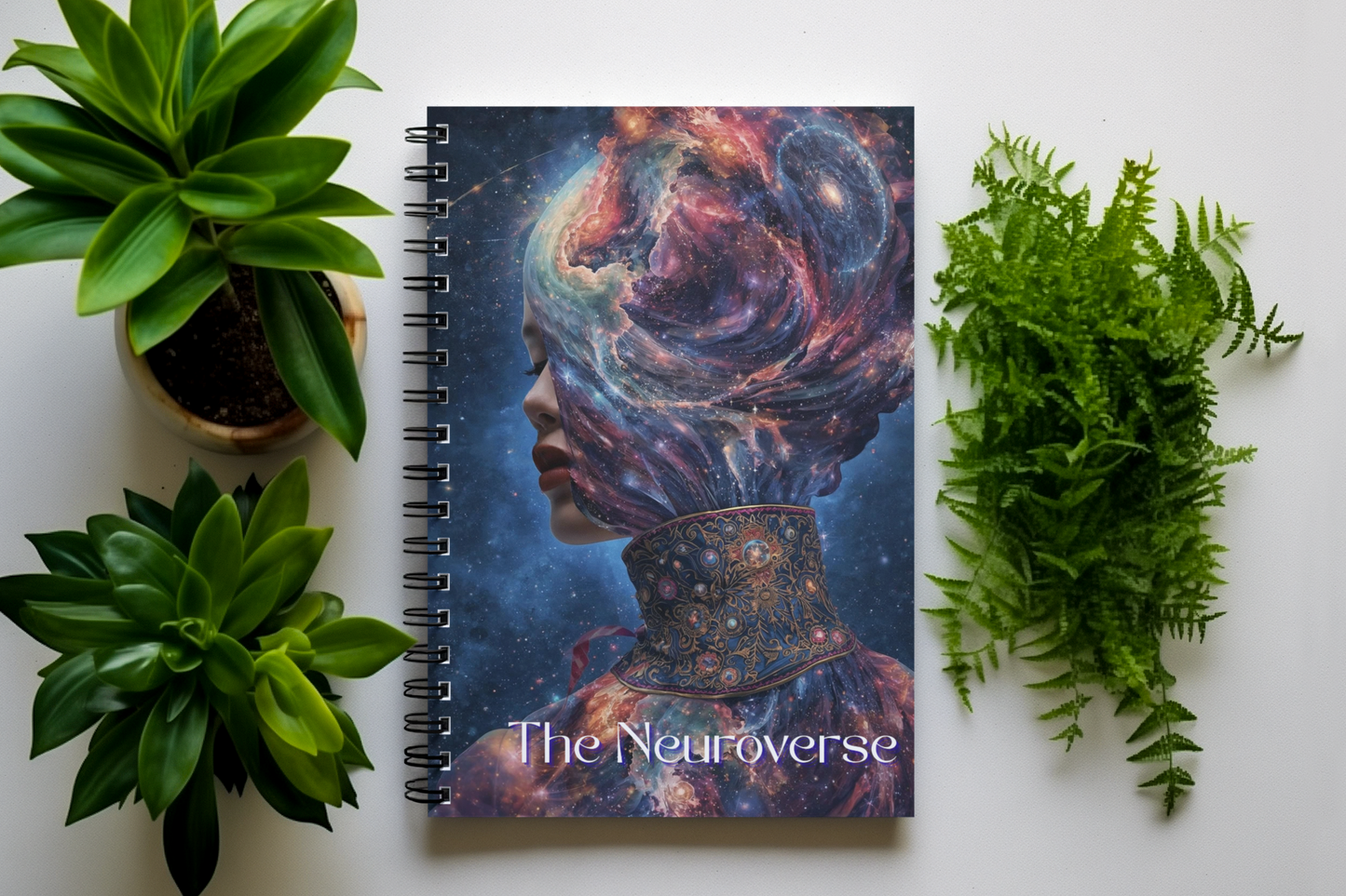 Cosmic Spiral Notebook - The Neuroverse Design | Inspirational Journal, Writing Pad, Gift for Dreamers, Astronomy Lovers, Art Enthusiasts