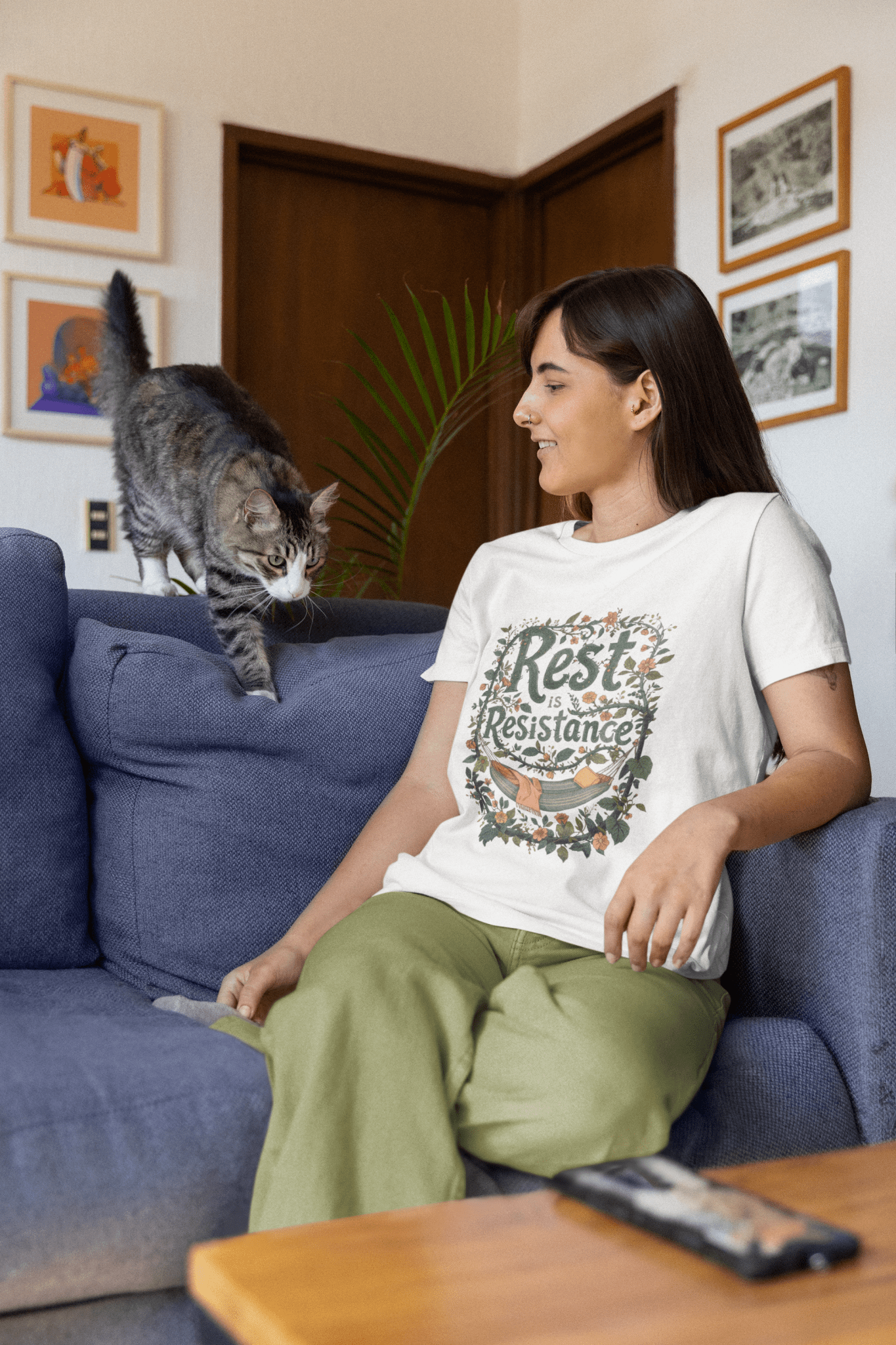 Rest is Resistance Tee, Motivational Shirt, Relaxation Apparel, Unisex Tee, Gift for Peace Lovers - You're My Kind of Weird