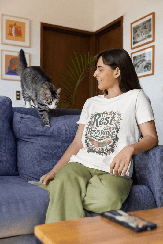 Rest is Resistance Tee, Motivational Shirt, Relaxation Apparel, Unisex Tee, Gift for Peace Lovers - You're My Kind of Weird