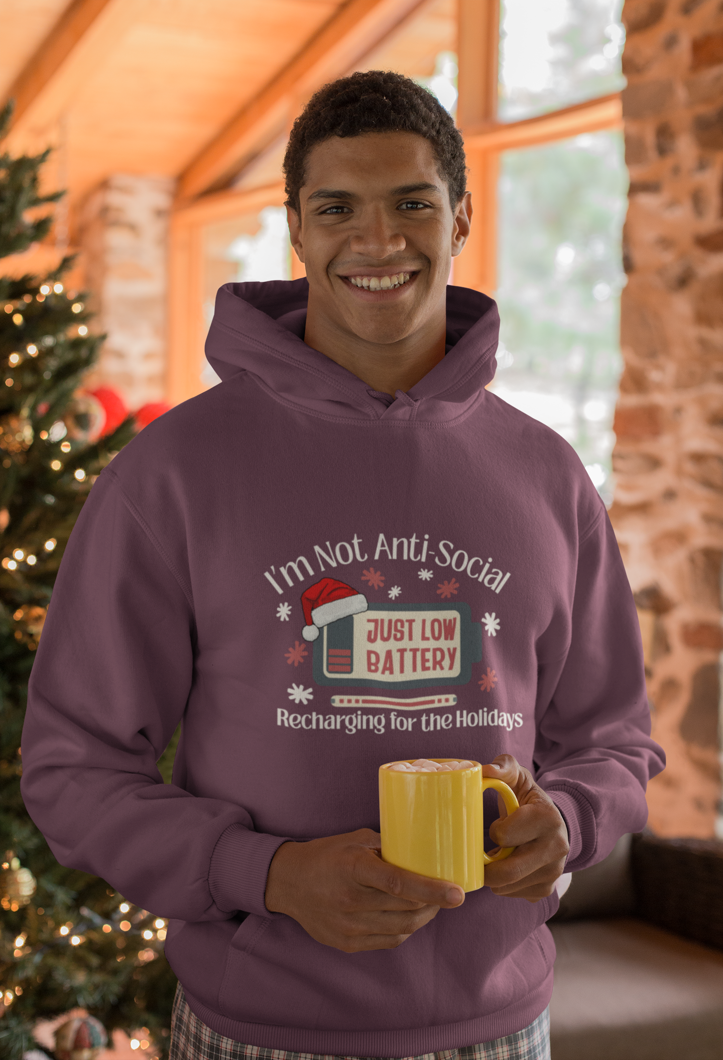 Low Social Battery Anti-Social Hoodie, Cozy Sweatshirt for Introverts