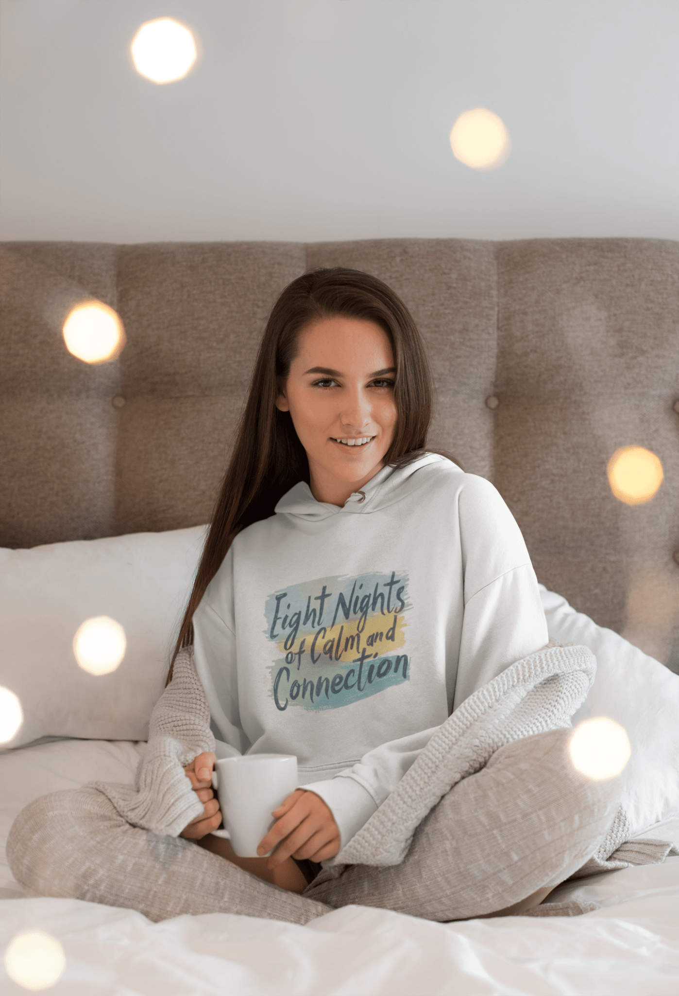 Eight Nights of Calm and Connection Hoodie | Cozy Hanukkah Sweatshirt - You're My Kind of Weird