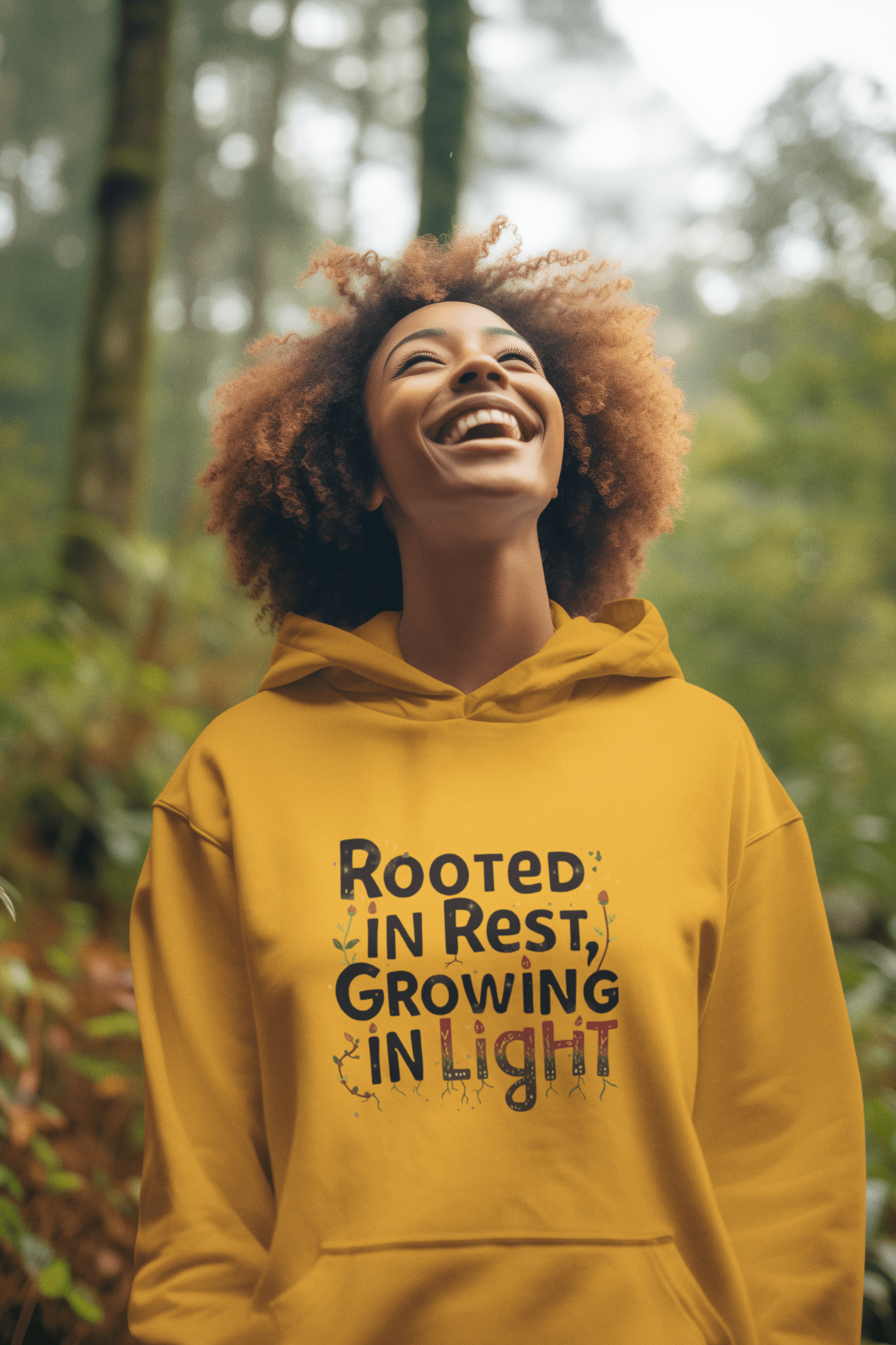 Rooted in Rest, Growing in Light Hoodie | Cozy Kwanzaa Sweatshirt - You're My Kind of Weird