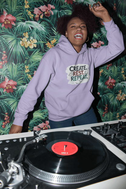 Create. Rest. Repeat. Hoodie | Cozy Kwanzaa & Mindful Sweatshirt - You're My Kind of Weird