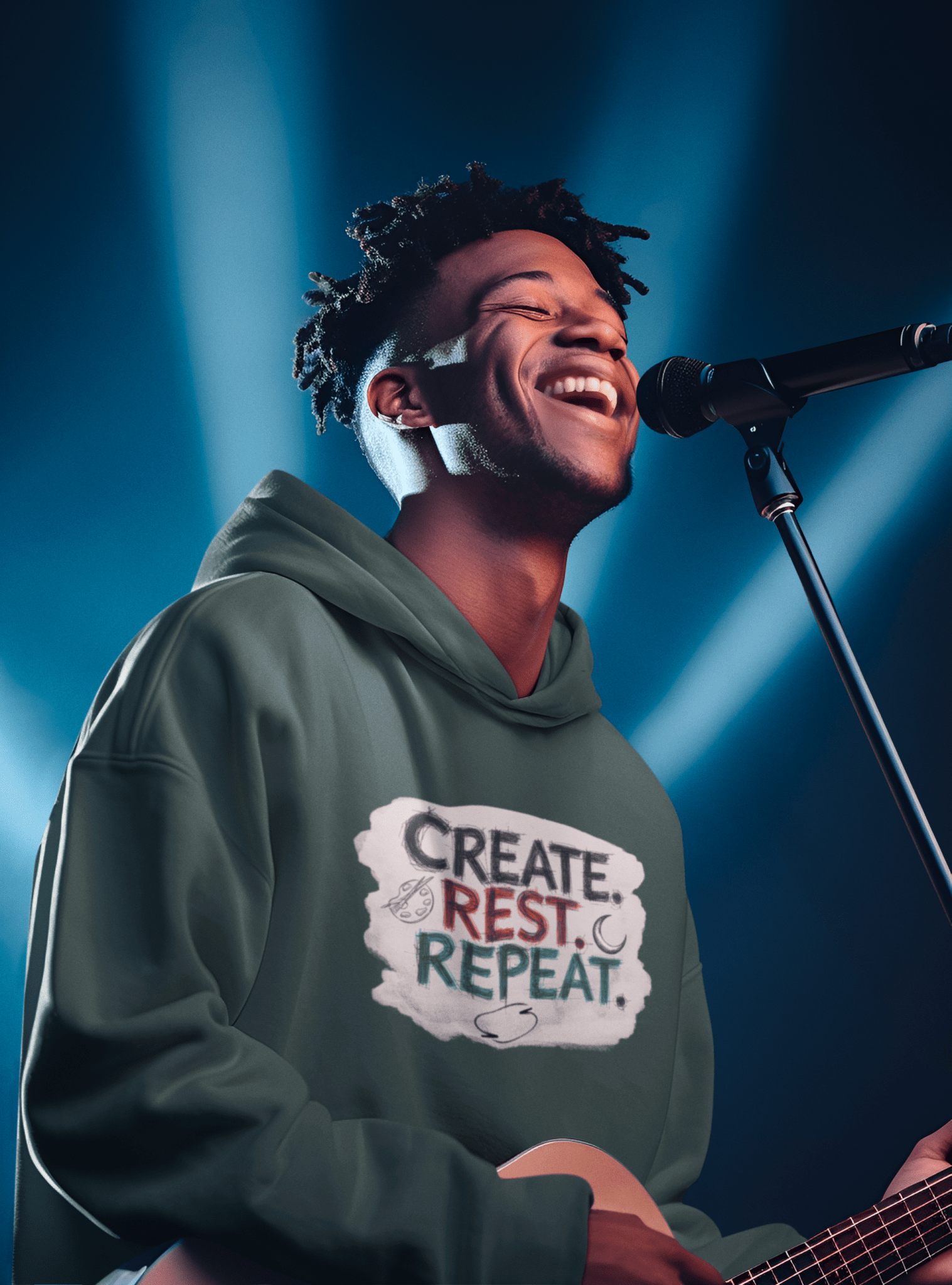 Create. Rest. Repeat. Hoodie | Cozy Kwanzaa & Mindful Sweatshirt - You're My Kind of Weird