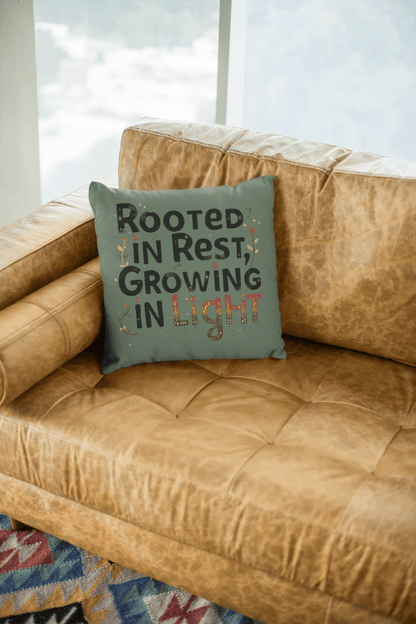 Rooted in Rest, Growing in Light Kwanzaa Pillow – Mindful Home Decor for Renewal & Growth - You're My Kind of Weird