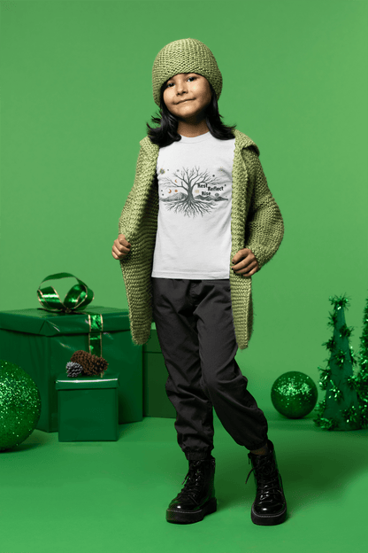 Rest. Reflect. Rise. Kids Solstice Shirt | Mindful Winter Tee for Children | Positive Message Youth T-Shirt - You're My Kind of Weird