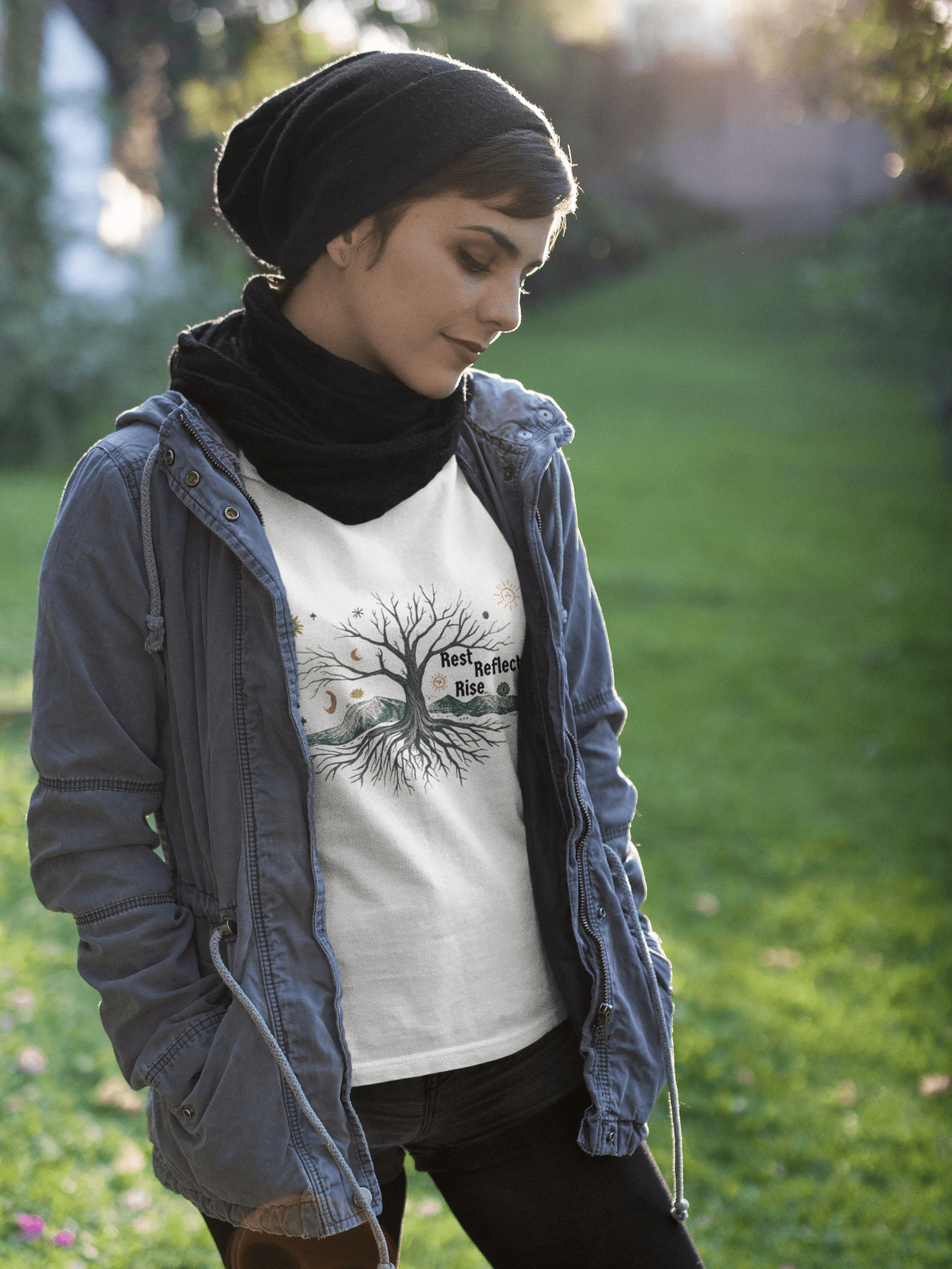 Rest. Reflect. Rise. Solstice Shirt | Mindful Winter Solstice Tee - You're My Kind of Weird
