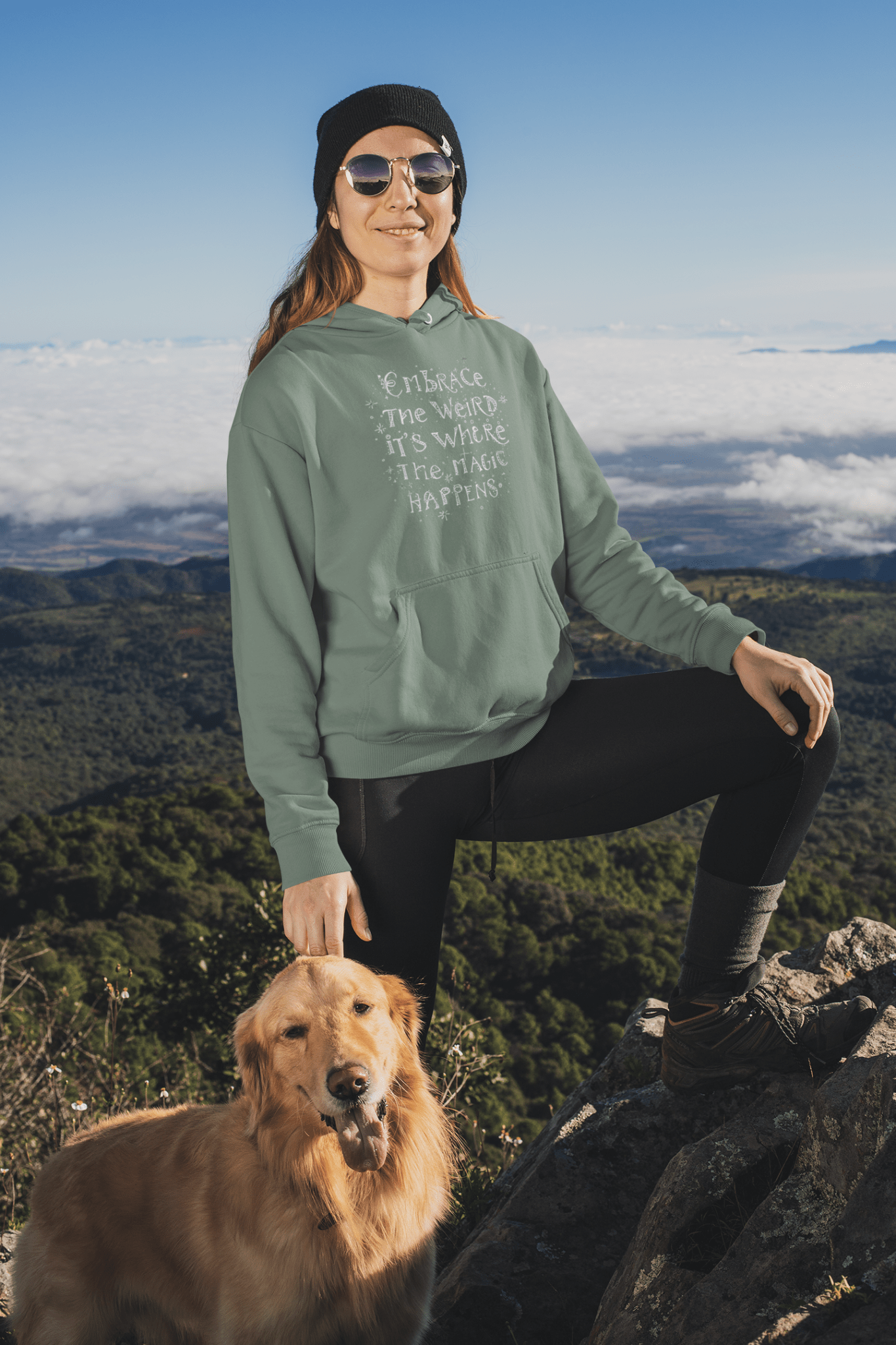 Embrace the Weird Fleece Hoodie | Comfortable Magic Happens Hoodie - You're My Kind of Weird