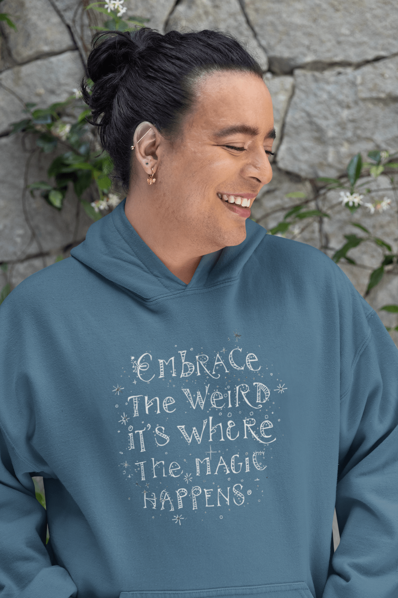 Embrace the Weird Fleece Hoodie | Comfortable Magic Happens Hoodie - You're My Kind of Weird