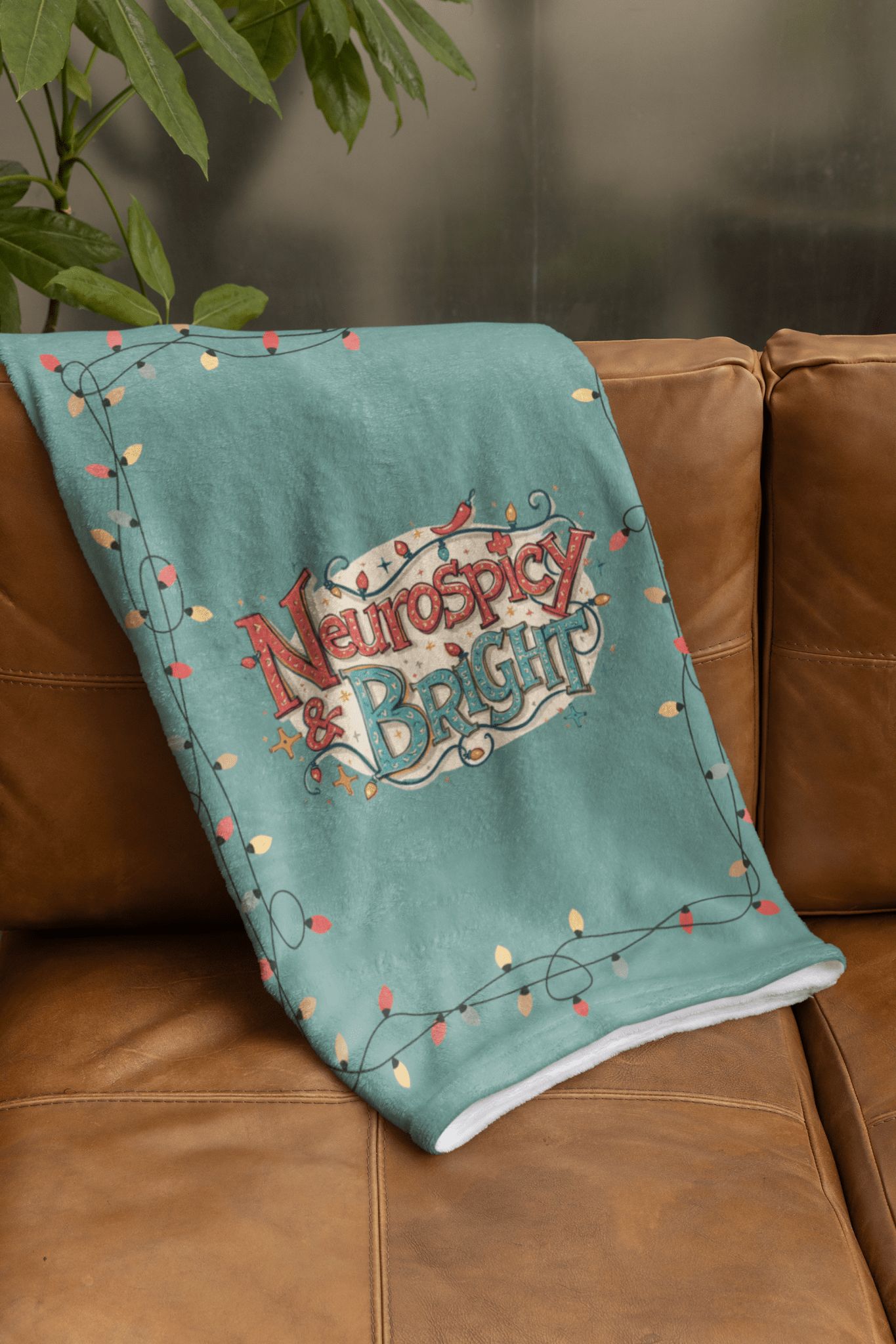 Neurospicy & Bright Plush Blanket – Colorful Cozy Throw for Neurodivergent Comfort - You're My Kind of Weird