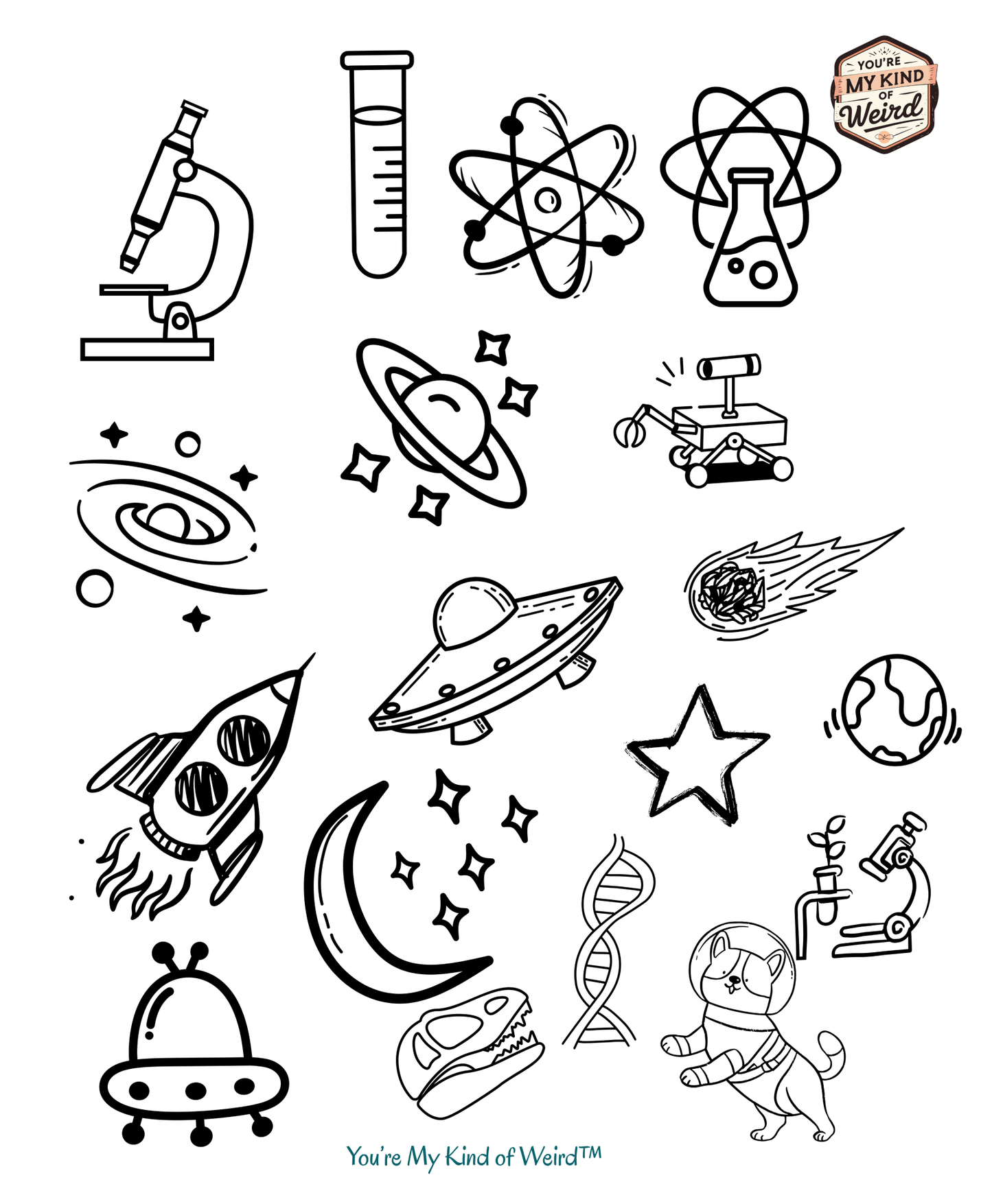 Idiosyncratically Me Youth Tee *CUSTOMIZE* | Pick doodles that are meaningful to YOU - You're My Kind of Weird