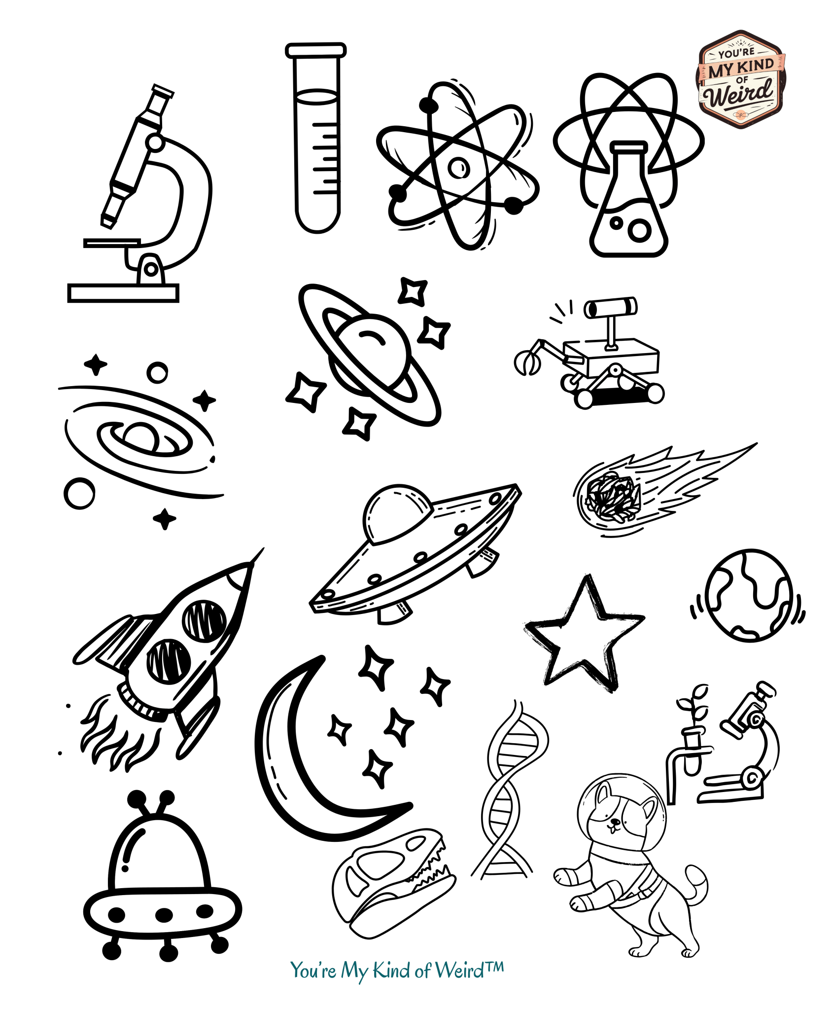 Idiosyncratically Me Youth Tee *CUSTOMIZE* | Pick doodles that are meaningful to YOU - You're My Kind of Weird