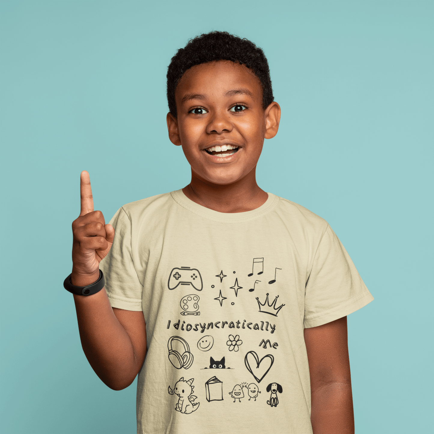 Idiosyncratically Me Youth Tee *CUSTOMIZE* | Pick doodles that are meaningful to YOU - You're My Kind of Weird