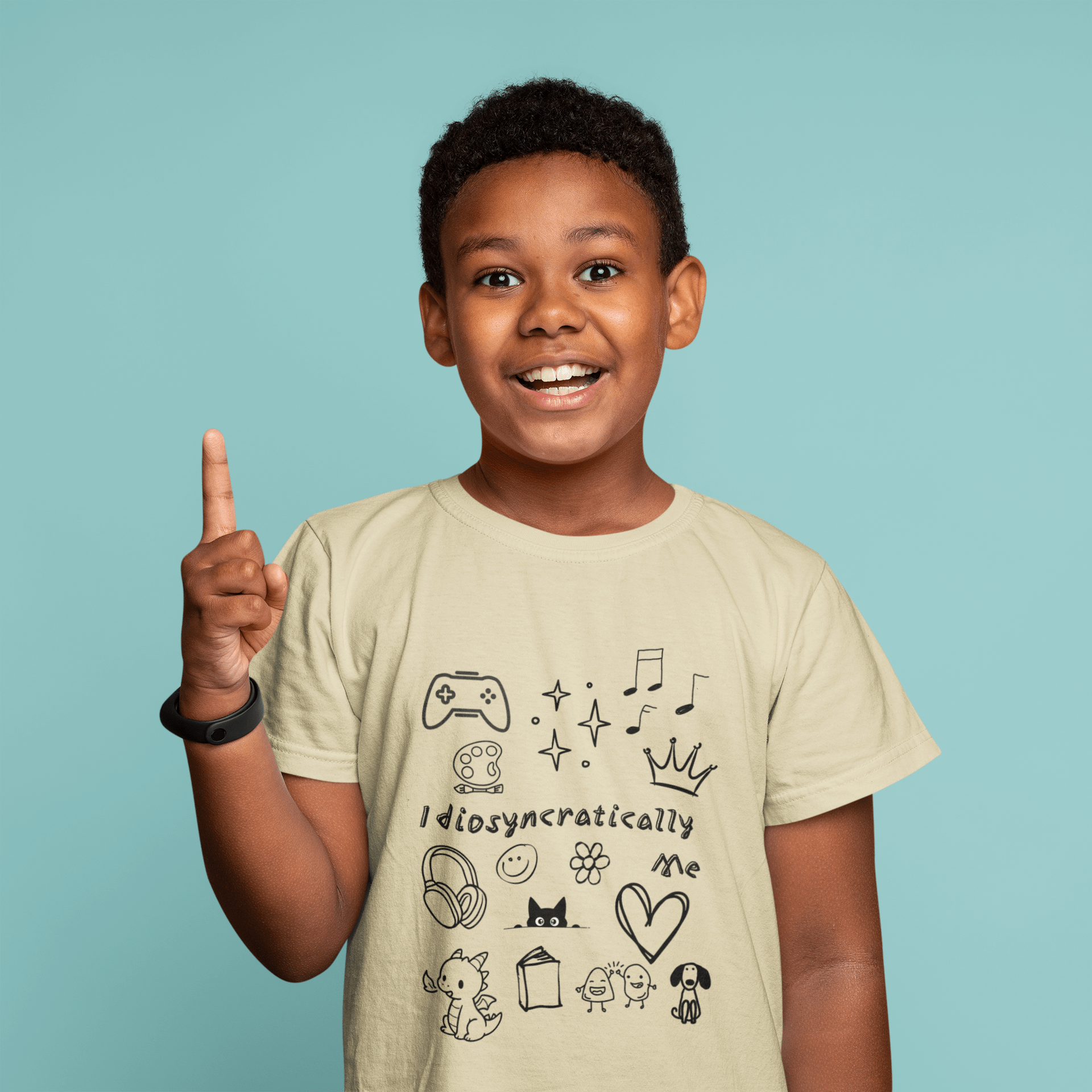 Idiosyncratically Me Youth Tee *CUSTOMIZE* | Pick doodles that are meaningful to YOU - You're My Kind of Weird