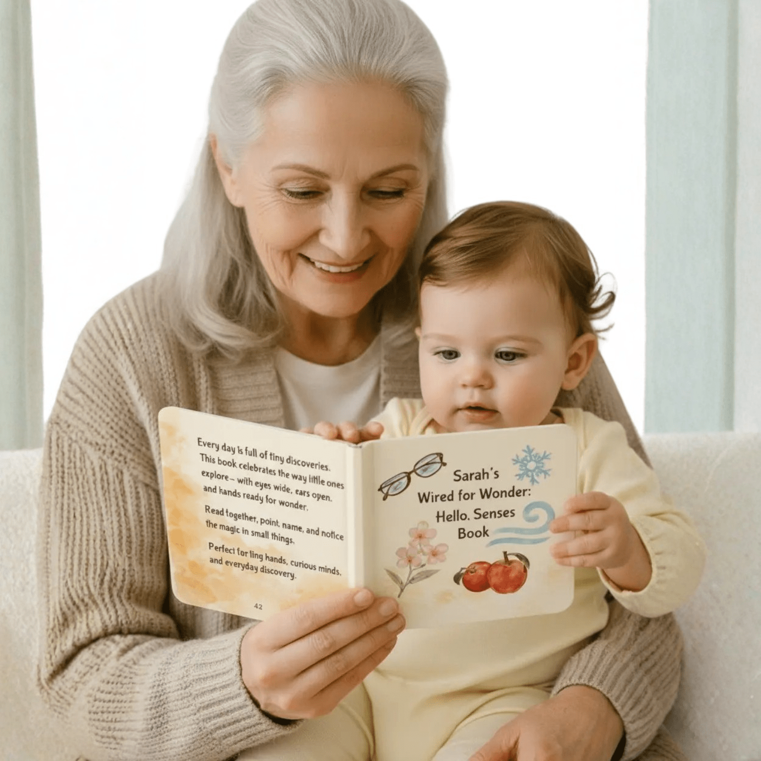 Personalized Baby Board Book "Wired for Wonder: Hello, Senses" A First Sensory Book - You're My Kind of Weird