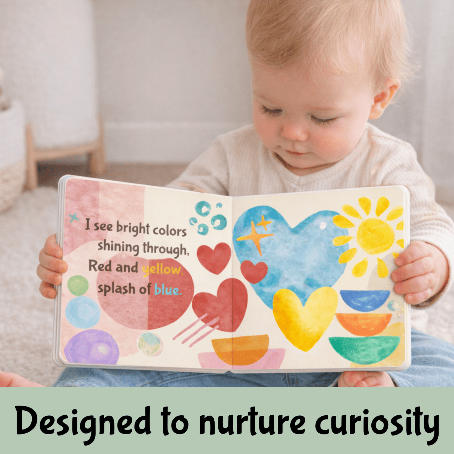 Personalized Baby Board Book "Wired for Wonder: Hello, Senses" A First Sensory Book - You're My Kind of Weird