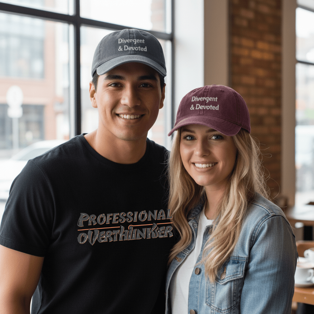 Divergent & Devoted Cap | Vintage Embroidered Hat - You're My Kind of Weird