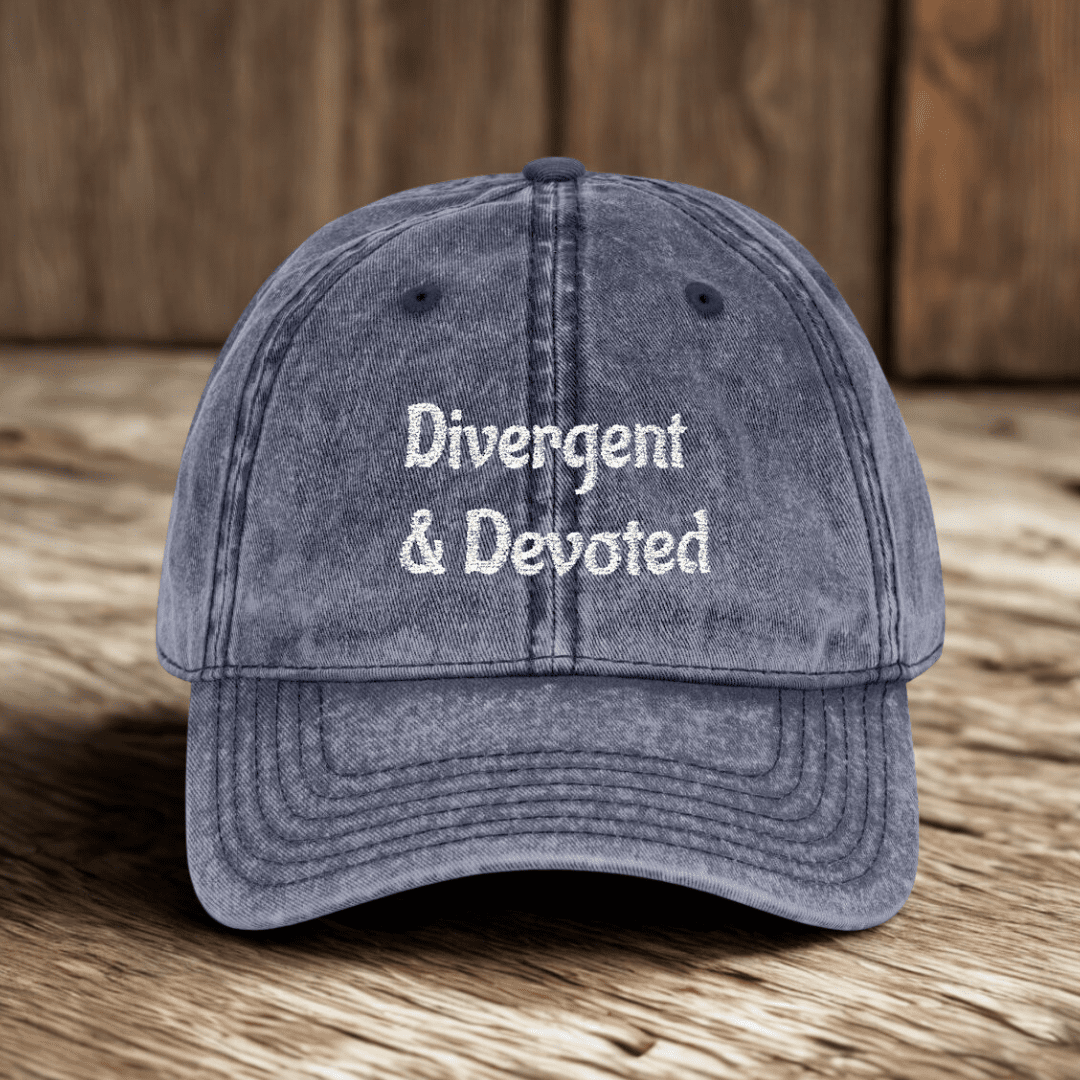 Divergent & Devoted Cap | Vintage Embroidered Hat - You're My Kind of Weird