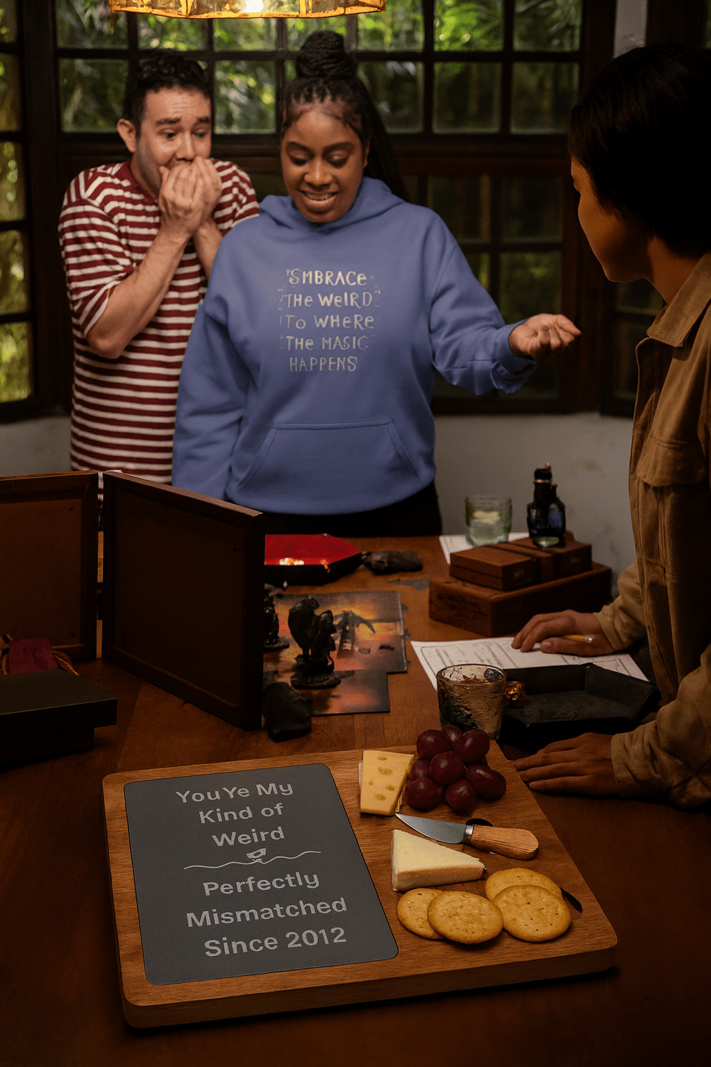 You're My Kind of Weird Personalized Charcuterie Board | Engraved Slate Paddle - You're My Kind of Weird