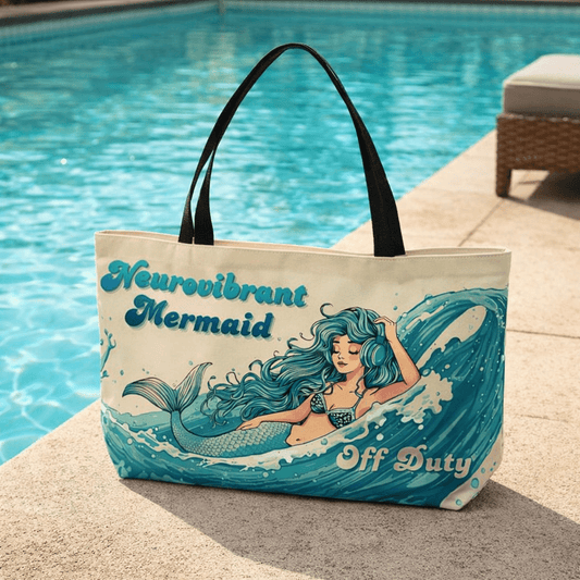 Neurovibrant Mermaid Off Duty Weekender Bag, Pool Tote Bag