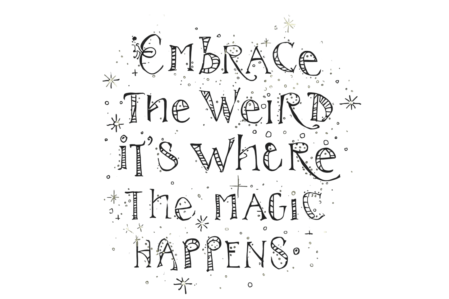 Embrace the Weird Fleece Hoodie | Comfortable Magic Happens Hoodie - You're My Kind of Weird