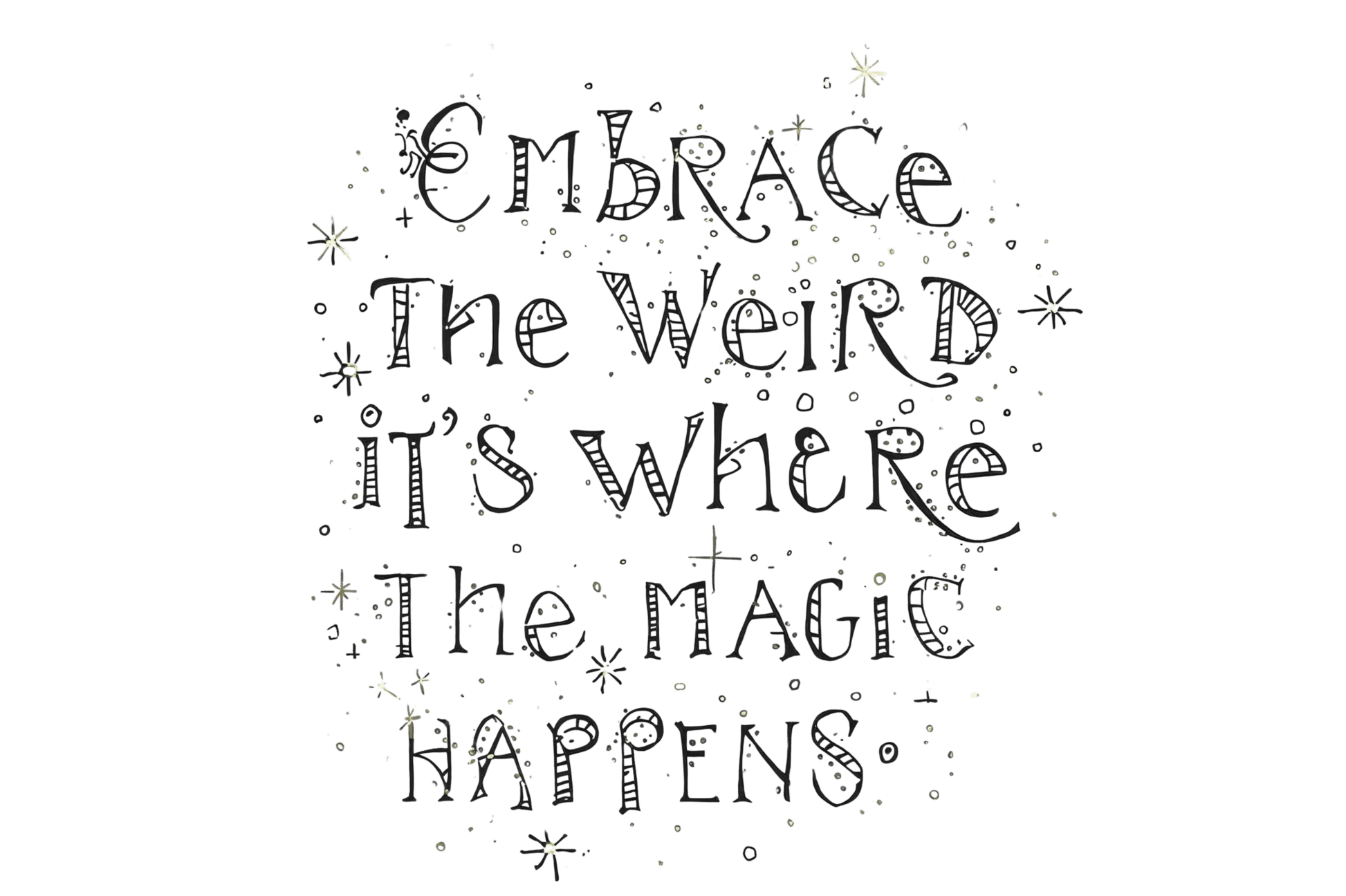 Embrace the Weird Fleece Hoodie | Comfortable Magic Happens Hoodie - You're My Kind of Weird