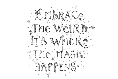 Embrace the Weird Fleece Hoodie | Comfortable Magic Happens Hoodie - You're My Kind of Weird