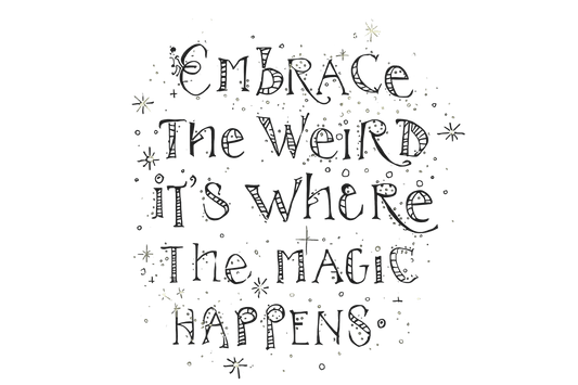 Embrace the Weird Fleece Hoodie | Comfortable Magic Happens Hoodie - You're My Kind of Weird