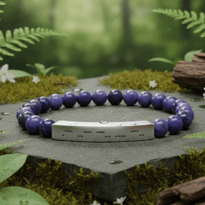 AuDHD Morse Code Bracelet | Natural Stone Stretch Bracelet | Neurodiverse Jewelry - You're My Kind of Weird