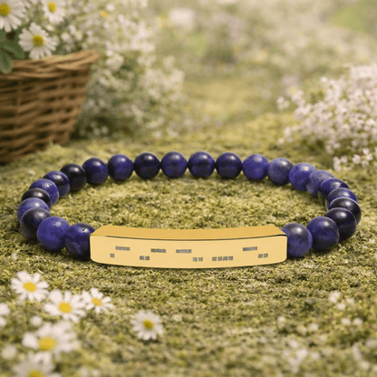 AuDHD Morse Code Bracelet | Natural Stone Stretch Bracelet | Neurodiverse Jewelry - You're My Kind of Weird