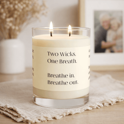 Two Wicks One Breath Sympathy Candle | Bereavement and Grief Gift - You're My Kind of Weird