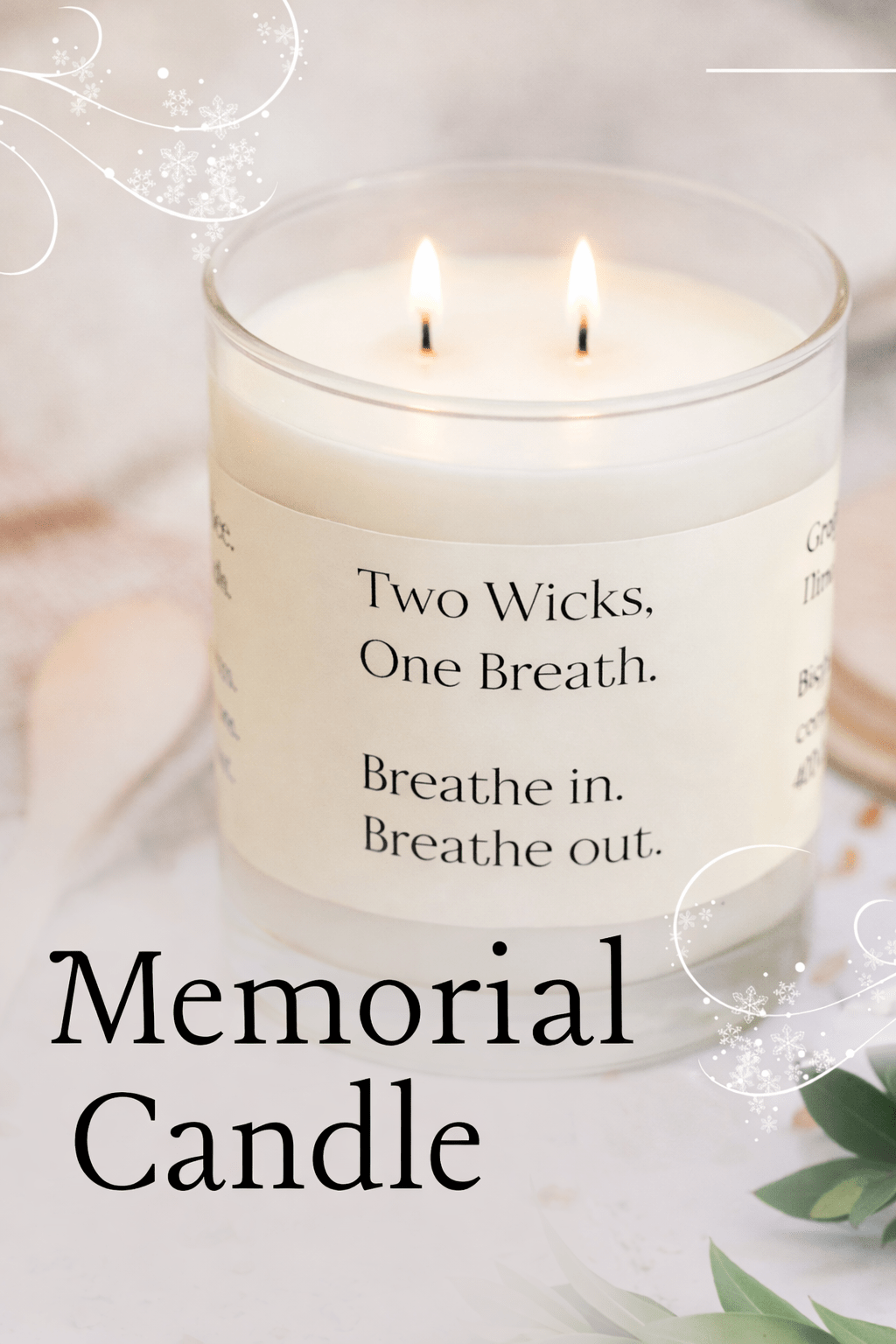 Two Wicks One Breath Sympathy Candle | Bereavement and Grief Gift - You're My Kind of Weird