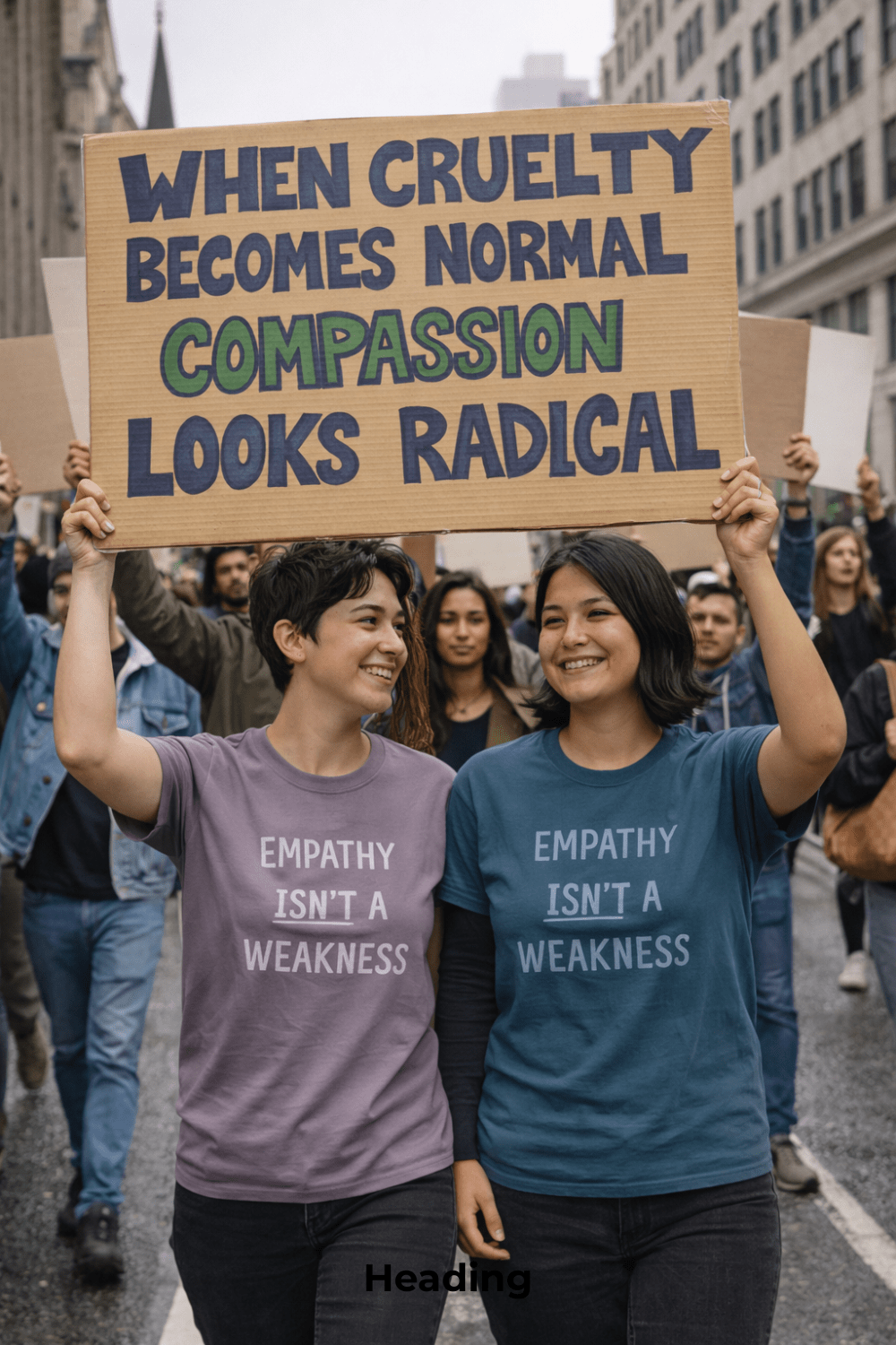 Empathy Isn’t a Weakness Shirt – Social Justice Tee, Soft Ethical Unisex T-Shirt - You're My Kind of Weird