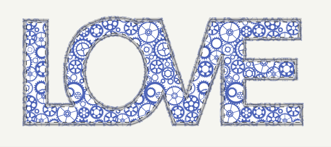 Freestanding Blue Gear Wooden Letters & Shapes - You're My Kind of Weird