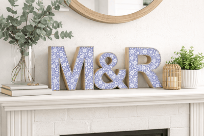 Freestanding Blue Gear Wooden Letters & Shapes - You're My Kind of Weird