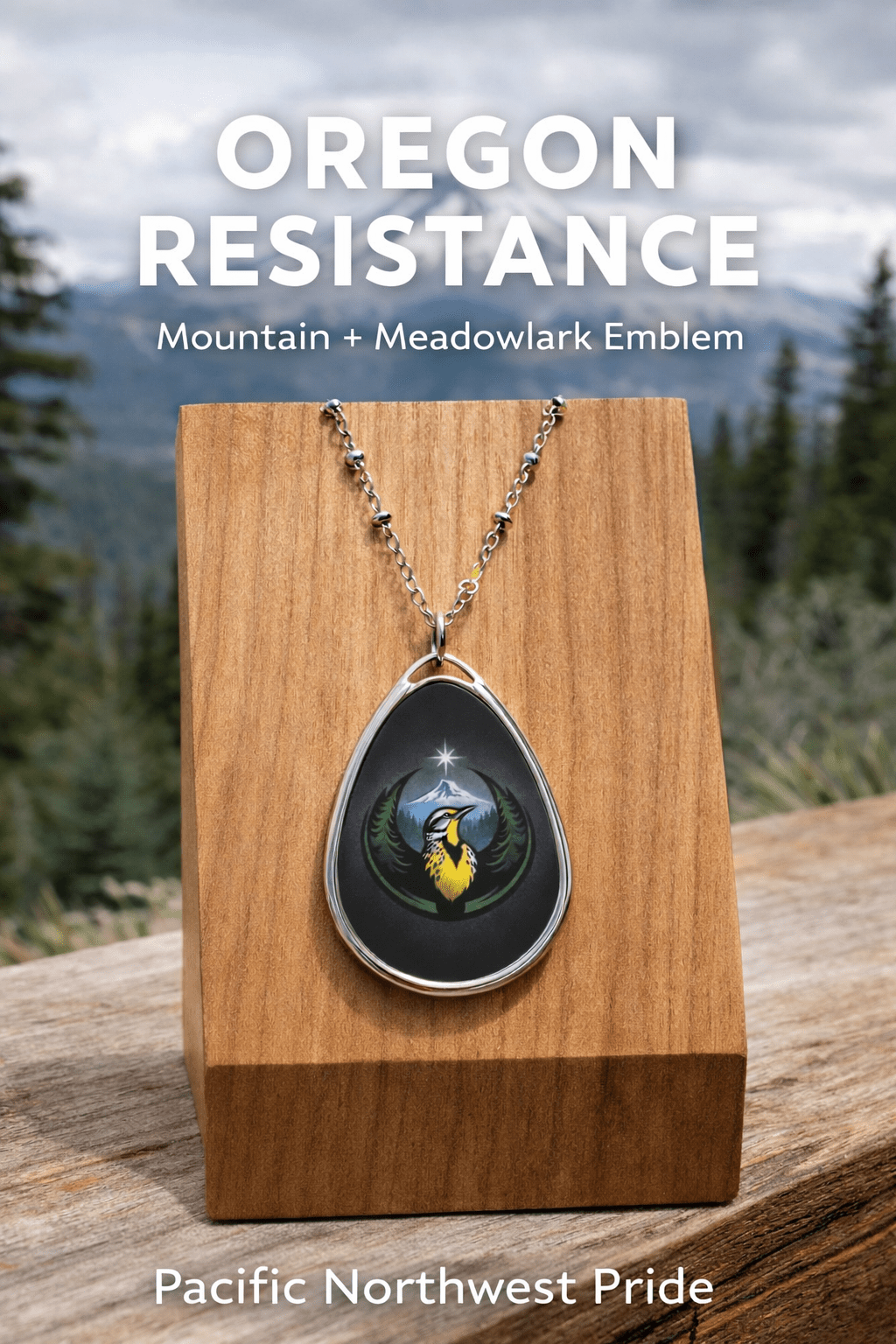 Meadowlark Oregon State Bird Resistance Necklace - You're My Kind of Weird