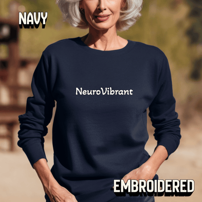 NeuroVibrant Embroidered Sweatshirt – Premium Midweight Crewneck - You're My Kind of Weird