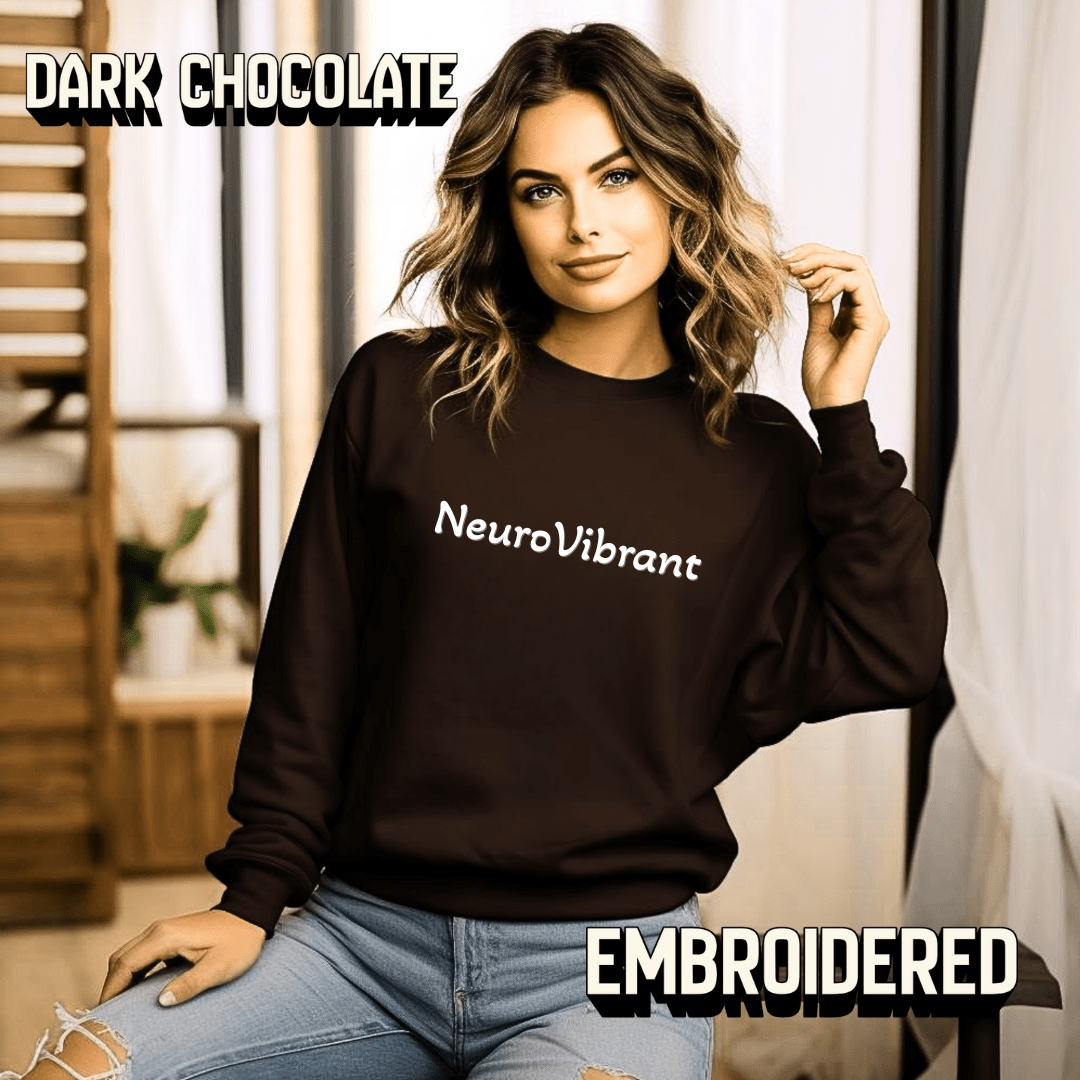 NeuroVibrant Embroidered Sweatshirt – Premium Midweight Crewneck - You're My Kind of Weird